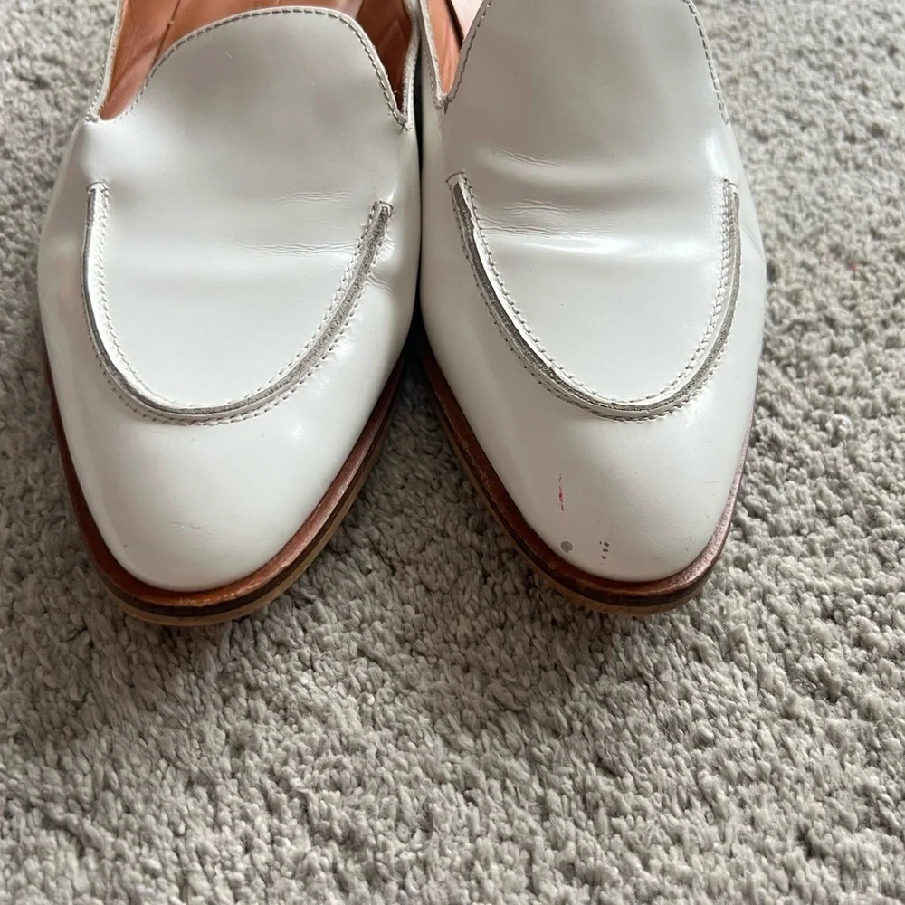 Everlane Womens Size 7.5 The Modern Loafer Mule White Patent Leather Slip On - Picture 6 of 7